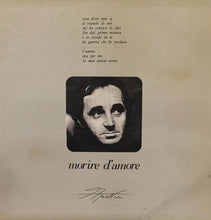 Carica l'immagine nel visualizzatore di Gallery, Charles Aznavour : Morire D'Amore (LP, Comp)