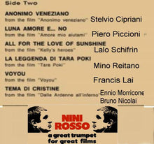Carica l'immagine nel visualizzatore di Gallery, Nini Rosso : A Great Trumpet For Great Films (LP, Album, Gat)