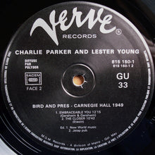 Carica l'immagine nel visualizzatore di Gallery, Bird (28) & Pres (2) : Jazz At The Philharmonic - Carnegie Hall 1949 (LP, Comp, RE)