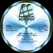 Carica l'immagine nel visualizzatore di Gallery, Lionel Richie : Say You, Say Me (12")