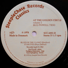 Carica l'immagine nel visualizzatore di Gallery, The Bud Powell Trio : At The Golden Circle Volume 2 (LP, Album)