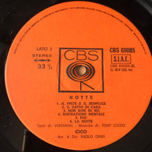 Carica l'immagine nel visualizzatore di Gallery, Tony Cicco : Notte (LP, Album, Gat)