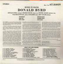 Carica l'immagine nel visualizzatore di Gallery, Donald Byrd : Byrd In Hand (LP, Album, RE)