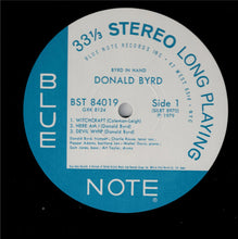 Carica l'immagine nel visualizzatore di Gallery, Donald Byrd : Byrd In Hand (LP, Album, RE)