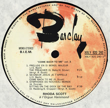 Carica l'immagine nel visualizzatore di Gallery, Rhoda Scott : A L'Orgue Hammond Vol. 3 Come Bach To Me (LP, Album)