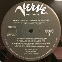 Carica l'immagine nel visualizzatore di Gallery, Mel Tormé With The Mel-Tones : Back In Town (LP, Album, RE)