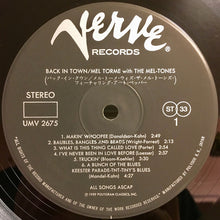 Carica l'immagine nel visualizzatore di Gallery, Mel Tormé With The Mel-Tones : Back In Town (LP, Album, RE)