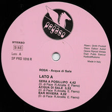 Carica l'immagine nel visualizzatore di Gallery, Rosa (49) : Acqua Di Sale (LP, MiniAlbum, RE)