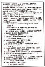 Carica l'immagine nel visualizzatore di Gallery, Alberta Hunter & Lucille Hegamin & Victoria Spivey : Songs We Taught Your Mother (LP, Album, RE, RM)