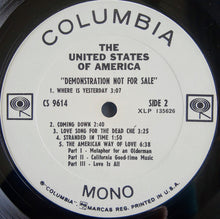 Carica l'immagine nel visualizzatore di Gallery, The United States Of America : The United States Of America (LP, Album, Mono, Promo)