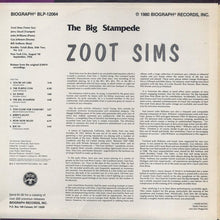 Carica l'immagine nel visualizzatore di Gallery, Zoot Sims : The Big Stampede (LP, Album, RE)