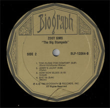 Carica l'immagine nel visualizzatore di Gallery, Zoot Sims : The Big Stampede (LP, Album, RE)