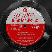 Carica l'immagine nel visualizzatore di Gallery, Thelonious Monk : The Unique Thelonious (LP, Album, Mono)