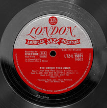 Carica l'immagine nel visualizzatore di Gallery, Thelonious Monk : The Unique Thelonious (LP, Album, Mono)