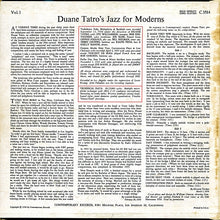 Carica l'immagine nel visualizzatore di Gallery, Duane Tatro : Duane Tatro's Jazz For Moderns (LP, Album, Mono)