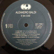 Carica l'immagine nel visualizzatore di Gallery, Aleandro Baldi : E Sia Così (LP)