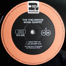 Carica l'immagine nel visualizzatore di Gallery, The Thelonious Monk Quintet : The Thelonious Monk Quintet (LP, Album, RE)