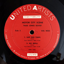 Carica l'immagine nel visualizzatore di Gallery, Thad Jones Sextet : Motor City Scene (LP, Album, Mono)