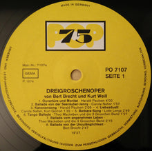 Carica l'immagine nel visualizzatore di Gallery, Bertolt Brecht / Kurt Weill : 3 Groschenoper (LP)