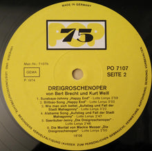 Carica l'immagine nel visualizzatore di Gallery, Bertolt Brecht / Kurt Weill : 3 Groschenoper (LP)