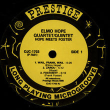 Carica l'immagine nel visualizzatore di Gallery, Elmo Hope Quartet And Elmo Hope Quintet Featuring Frank Foster : Hope Meets Foster (LP, Album, Ltd, RE, RM)