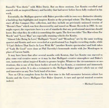 Carica l'immagine nel visualizzatore di Gallery, Lee Konitz & Gerry Mulligan Quartet : Konitz Meets Mulligan (CD, Album, RE)