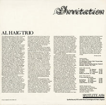 Carica l'immagine nel visualizzatore di Gallery, Al Haig Trio : Invitation (LP, Album)