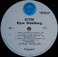 Carica l'immagine nel visualizzatore di Gallery, Elyse Weinberg : Elyse (LP, Album, Promo)