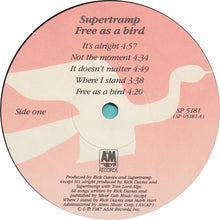 Carica l'immagine nel visualizzatore di Gallery, Supertramp : Free As A Bird (LP, Album, Gre)