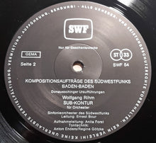 Carica l'immagine nel visualizzatore di Gallery, Cristóbal Halffter / Wolfgang Rihm : Variationen Über Den Nachhall Eines Schreis / Sub-Kontur (LP, Promo)