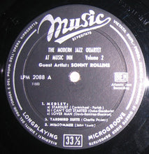 Carica l'immagine nel visualizzatore di Gallery, The Modern Jazz Quartet Guest Artist: Sonny Rollins : The Modern Jazz Quartet At Music Inn Volume 2 (LP, Album, Mono)
