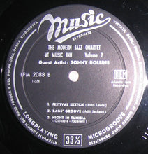 Carica l'immagine nel visualizzatore di Gallery, The Modern Jazz Quartet Guest Artist: Sonny Rollins : The Modern Jazz Quartet At Music Inn Volume 2 (LP, Album, Mono)