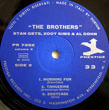 Carica l'immagine nel visualizzatore di Gallery, Stan Getz, Zoot Sims & Al Cohn : The Brothers (LP, Comp, RE)