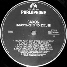 Carica l'immagine nel visualizzatore di Gallery, Saxon : Innocence Is No Excuse (LP, Album)