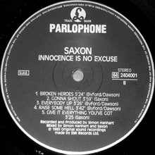 Carica l'immagine nel visualizzatore di Gallery, Saxon : Innocence Is No Excuse (LP, Album)