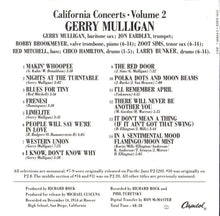Carica l'immagine nel visualizzatore di Gallery, Gerry Mulligan : California Concerts • Volume 2 (CD, Album, Mono, RE)