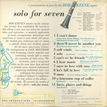 Carica l'immagine nel visualizzatore di Gallery, Bob Keene Septet : Solo For Seven (LP, Album, Mono)