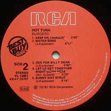 Carica l'immagine nel visualizzatore di Gallery, Hot Tuna : Burgers (LP, Album, RE)