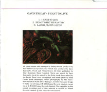 Carica l'immagine nel visualizzatore di Gallery, Gavin Friday : I Want To Live (CD, Single)