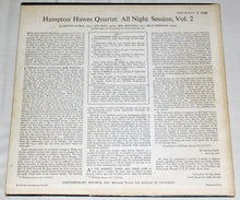 Carica l'immagine nel visualizzatore di Gallery, Hampton Hawes Quartet : All Night Session! Vol. 2 (LP, Album, Mono)