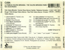 Carica l'immagine nel visualizzatore di Gallery, La Familia Valera Miranda : Cuba : Son Et Boléro (CD, Album)