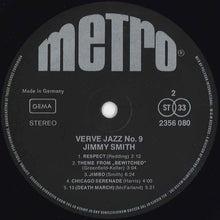 Carica l'immagine nel visualizzatore di Gallery, Jimmy Smith : Verve Jazz No. 9 (LP, Album, Comp)