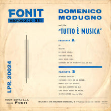 Carica l'immagine nel visualizzatore di Gallery, Domenico Modugno : Tutto É Musica (LP, Album)