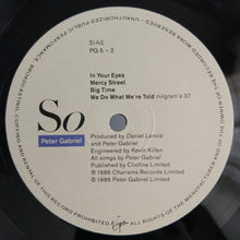 Carica l'immagine nel visualizzatore di Gallery, Peter Gabriel : So (LP, Album)