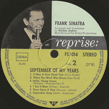 Carica l'immagine nel visualizzatore di Gallery, Frank Sinatra : September Of My Years (LP, Album)