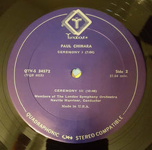 Carica l'immagine nel visualizzatore di Gallery, Paul Chihara - Buell Neidlinger, London Symphony Orchestra, Sir Neville Marriner : Grass (Concerto For Double Bass And Orchestra) / Ceremony I / Ceremony III (LP, Quad)