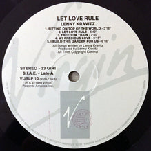 Carica l'immagine nel visualizzatore di Gallery, Lenny Kravitz : Let Love Rule (LP, Album)