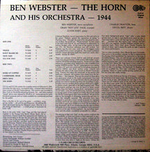 Carica l'immagine nel visualizzatore di Gallery, Ben Webster : The Horn (LP, Mono)