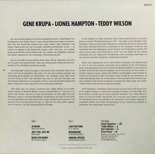 Carica l'immagine nel visualizzatore di Gallery, Gene Krupa • Lionel Hampton • Teddy Wilson : Gene Krupa • Lionel Hampton • Teddy Wilson (LP, Album, RE)