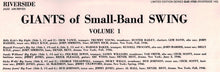 Carica l'immagine nel visualizzatore di Gallery, Various : Giants Of Small-Band Swing Volume 1 (LP, Comp, Ltd, RE, RM)